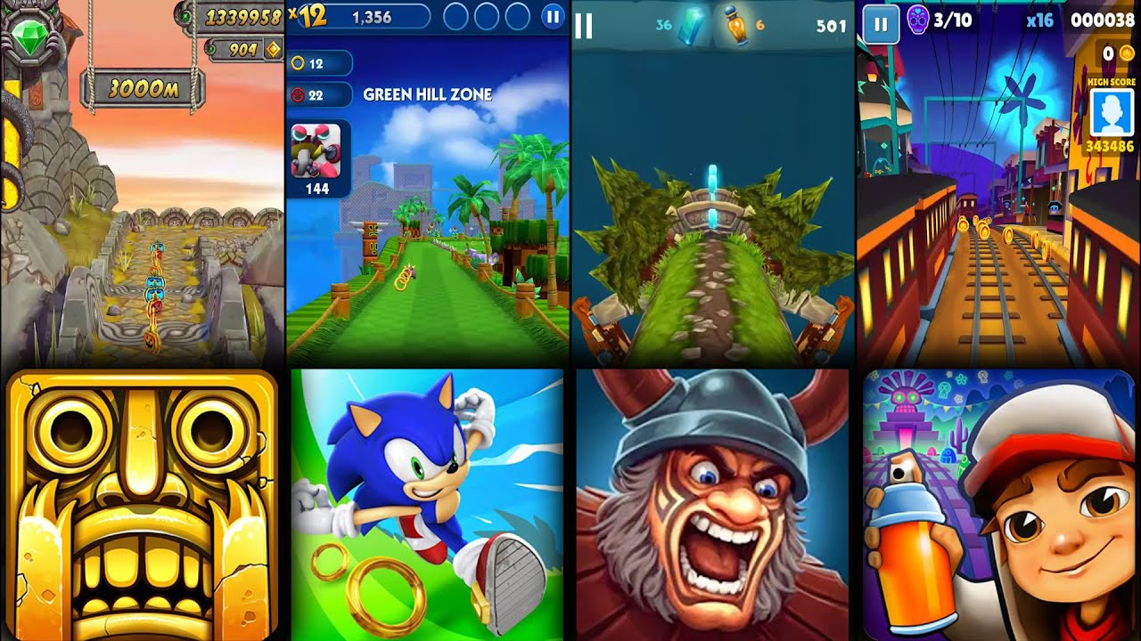 Temple Run 2 Sky Summit Vs Sonic Dash Vs Asgard Run - Crush Your ...