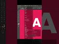 🎨 Flip It! A Guide to Creative Letter A Typography✨#illustratortricks #adobeillustrators #shorts