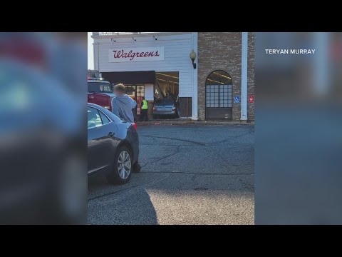 Car crashes into Walgreens in Cornish - YouTube
