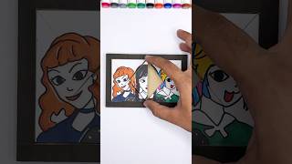 Wednesday X Enid X Agnes Dead dance Puzzle cardboard crafts❤️🧩🎨 #trendingshorts #wednesday