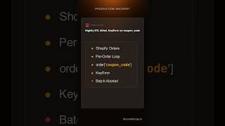 Python Errors: Nightly ETL Crashed at 2:14 AM on 312 Orders Missing coupon_code #Shorts