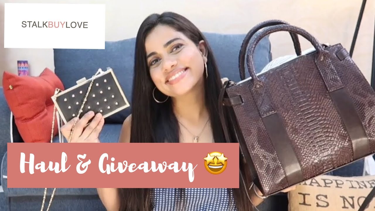 beautycon STALKBUYLOVE HAUL | BAGS REVIEW | BACKPACK GIVEAWAY | Sana K