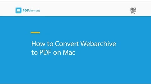 How to Convert Webarchive to PDF on Mac (macOS 10.14 Mojave)