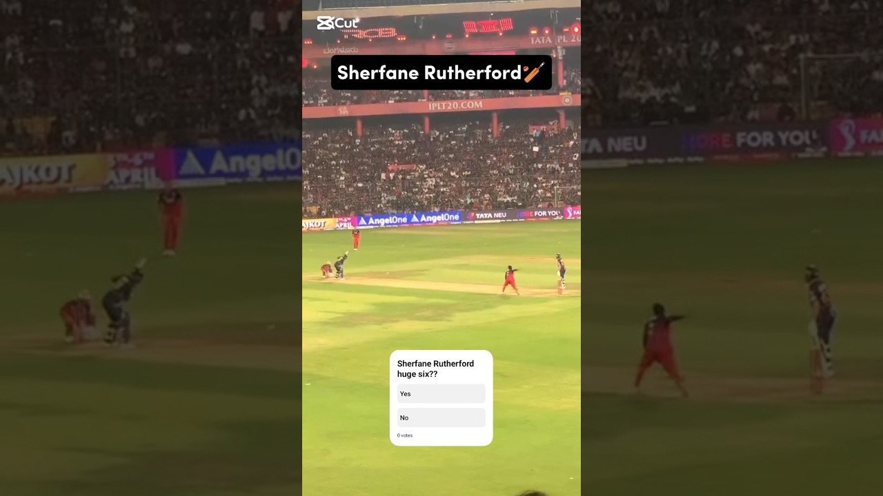 Sherfane Rutherford huge six in IPL 