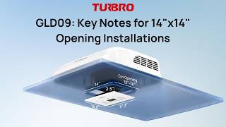 TURBRO Greenland 9,000 BTU Inverter 12V RVAC | Key Notes for 14x14in Opening Installations