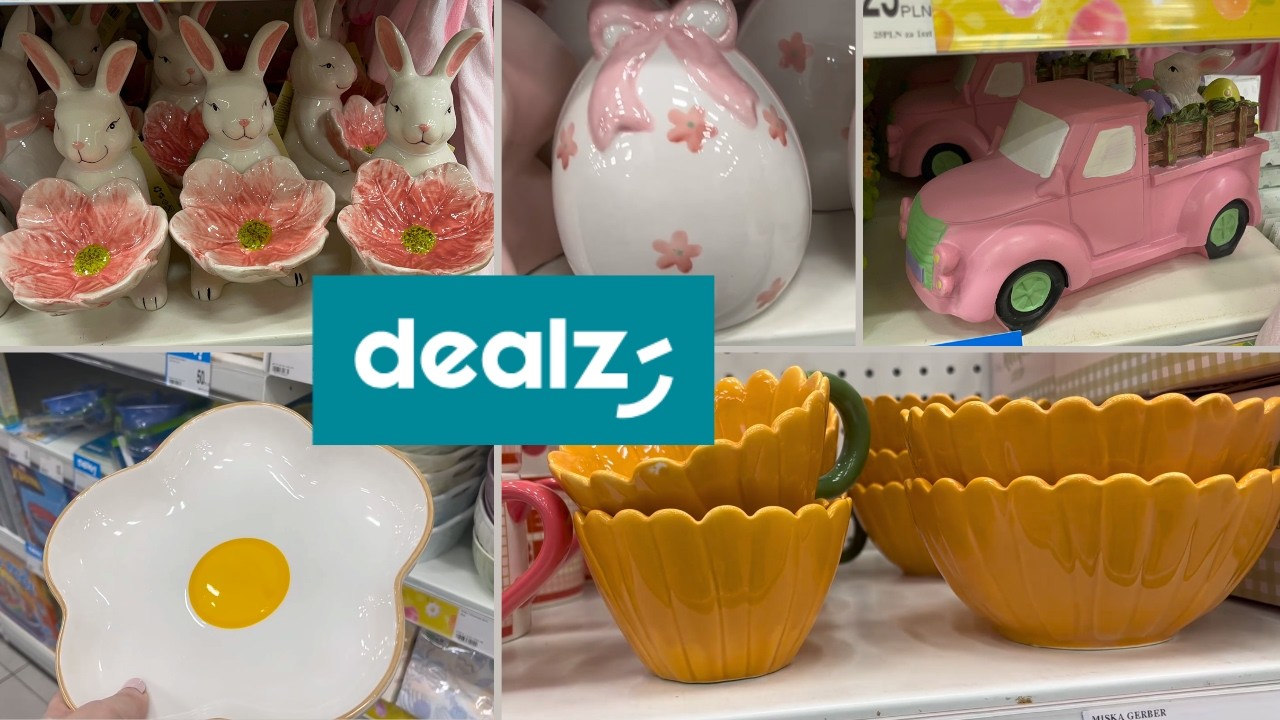 Wielkanoc w Dealz 🐣Zajączki z miską/Talerze z wzorem jajka/Urocze wiosenne kubeczki 🌼