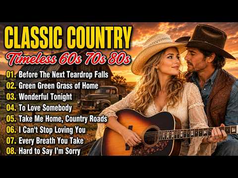 Before The Next Teardrop Falls, To Love Somebody | Classic Country Music Timeless 60s 70s 80s