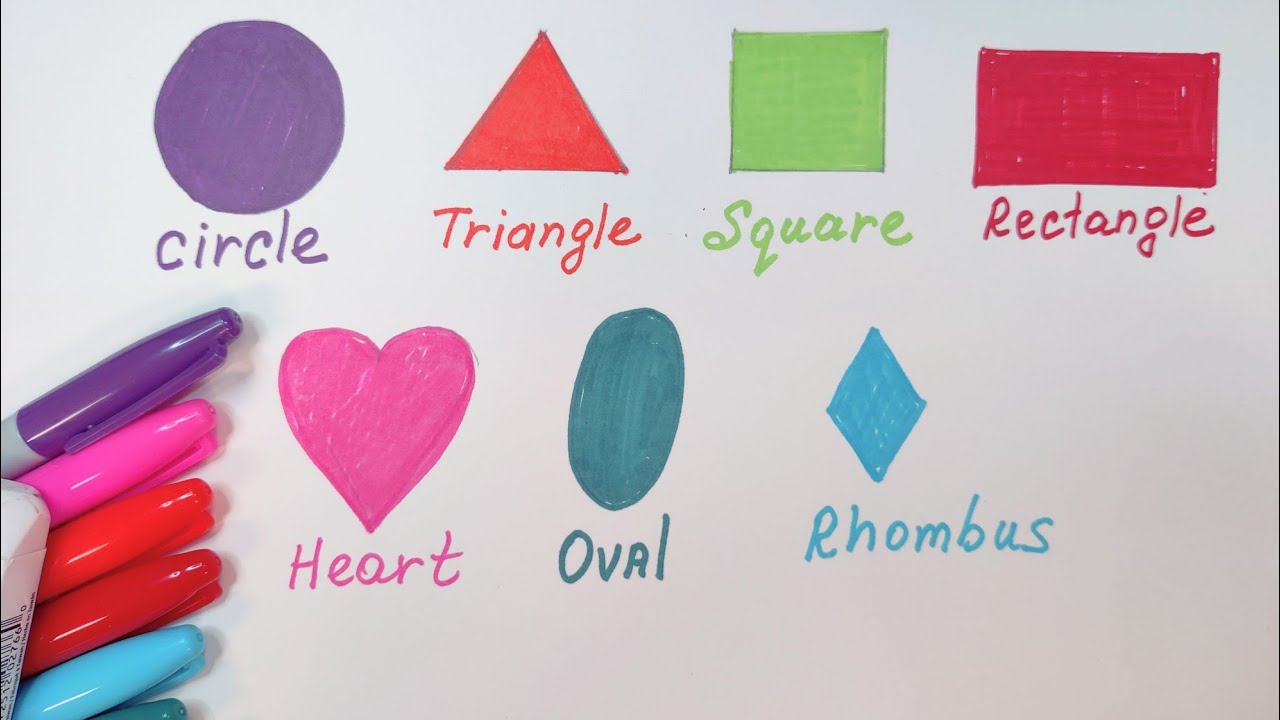 Shape Drawing Tutorial How to draw Shapes Easy Tutorial - YouTube