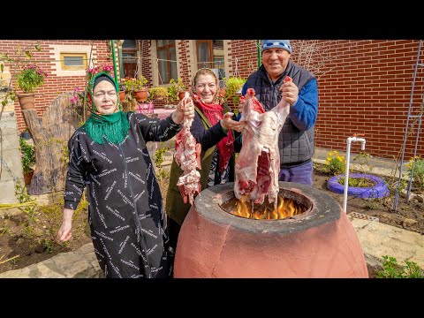 Lamb Roast Recipe. Juicy Lamb Ribs with Fresh Lavash Bread.