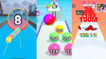 2048 | Jelly Tube Run 2048 vs Ball Run 2048 vs Number Run Race 3 in one Gameplay | Run & Merge #9