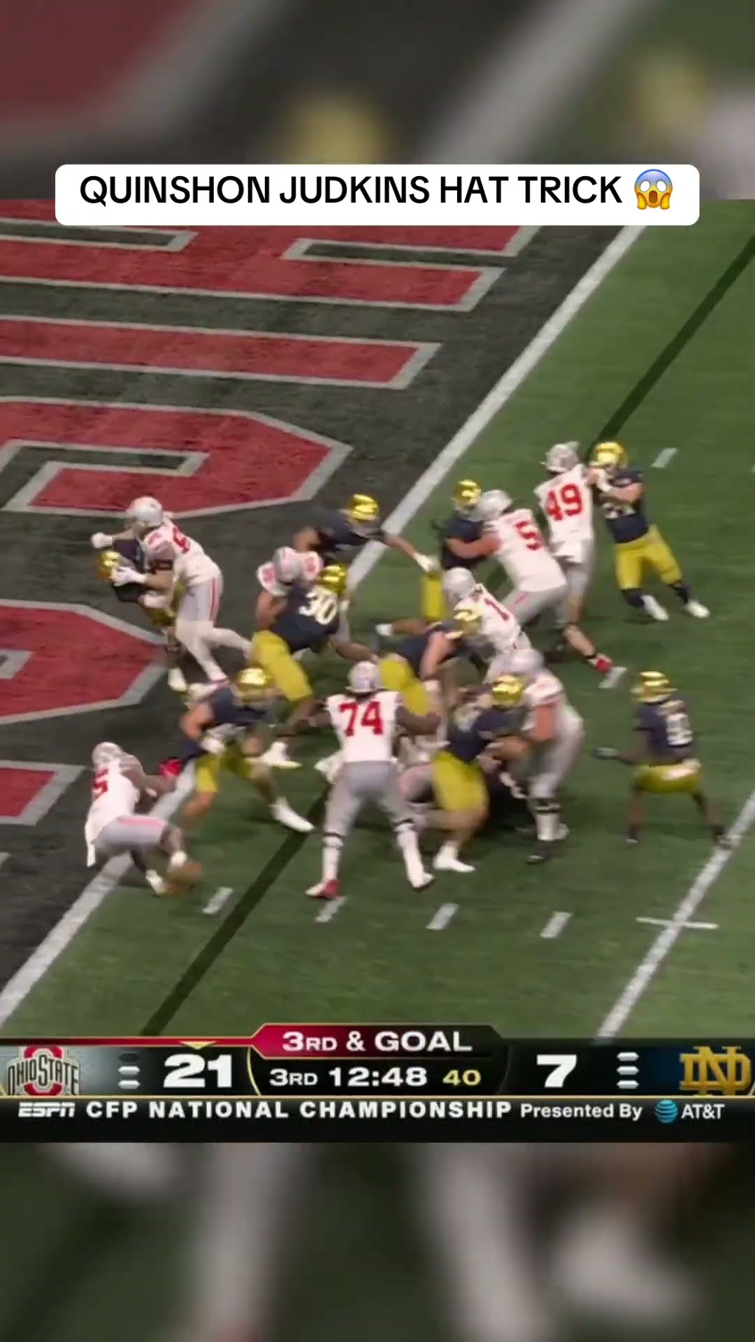 QUINSHON JUDKINS COULDN'T BE STOPPED ?