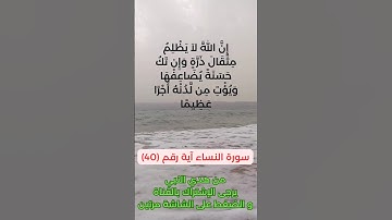سورة النساء آية رقم (40) #سعد_الغامدي