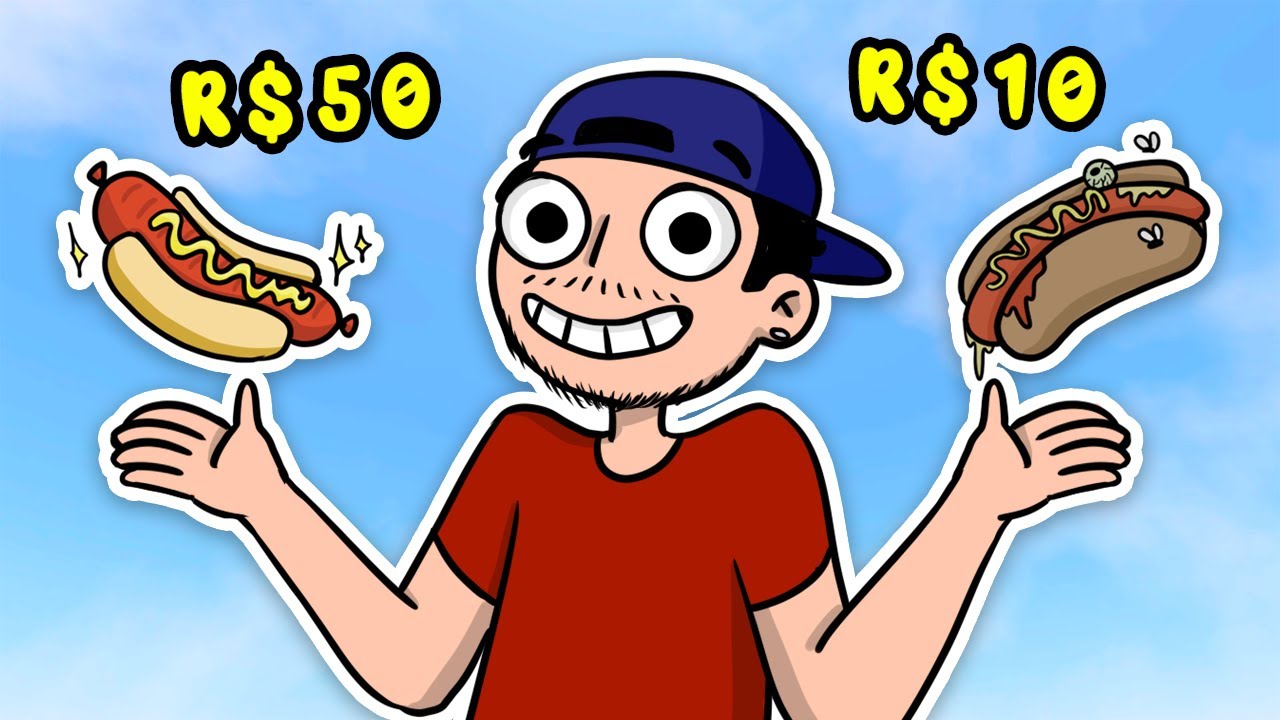 PEDIMOS O CACHORRO QUENTE MAIS CARO E O MAIS BARATO DO APLICATIVO - QUAL É O MELHOR?