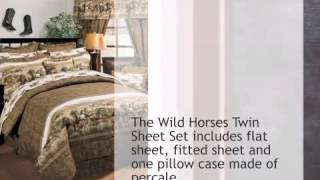 Wild Horses Sheet Set - Twin - lonestarwesterndecor.com