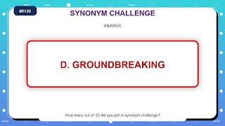 Synonym Challenge #0120 | Similar Words Quiz Practice