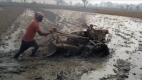 Vst Shakti Power Tiller In deep Mud || Power Tiller Videos