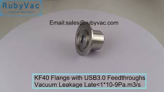 KF40 Flange with USB3 0 Feedthroughs
