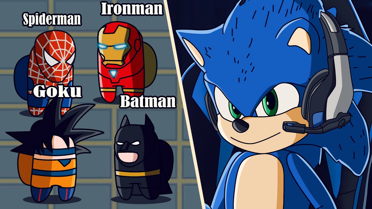HÉROES EN AMONG US / GOKU, SONIC, SPIDERMAN, BATMAN, IRONMAN, ETC | FactyKilian
