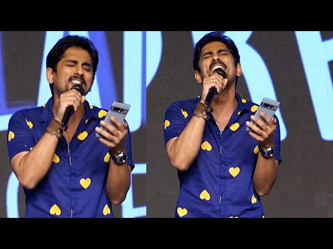 Watch : Hero Siddharth Singing Performance at TAKKAR Pre Release Event | Siddharth | Divyansha - YOUTUBE