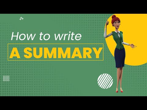 Video: How To Draw Up A Summary Of The Lesson