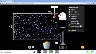 Ideal Gas Constant Pressure simulation