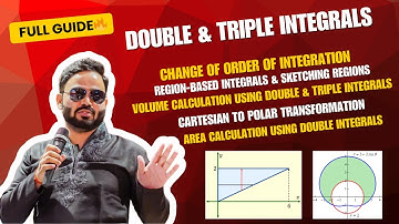 Double & Triple Integrals📘 in ONE Shot 🚀 | Area, Volume, Polar, Change of order, Sketching region🔥