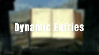 Dynamic Book Framework - Dynamic Entries