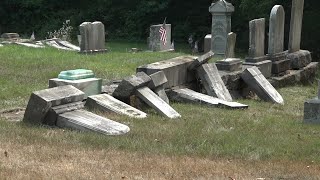 Nearly 50 headstones toppled, destroyed at Maine cemetery
