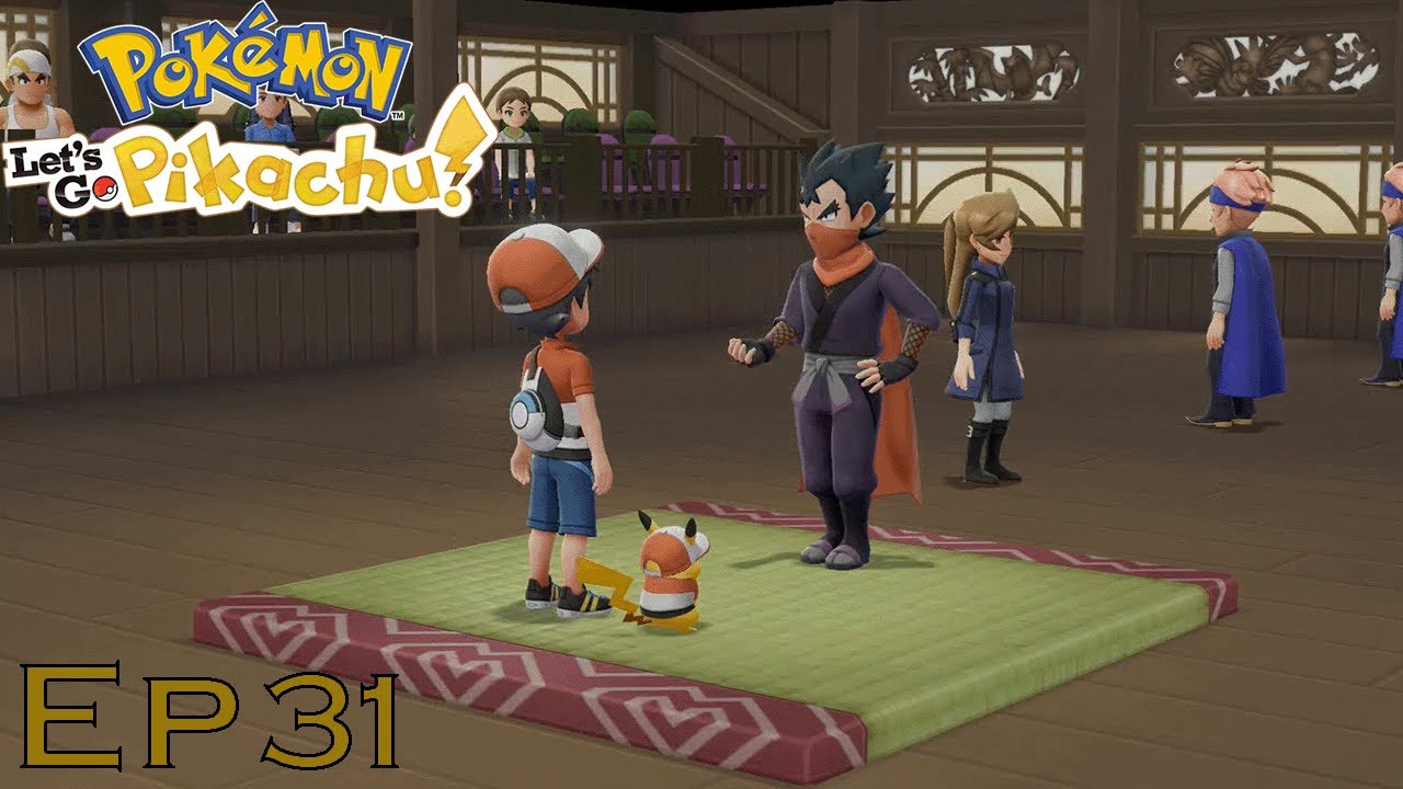 Pokemon Lets go Pikachu - Ep 31: The fifth gym badge! - YouTube