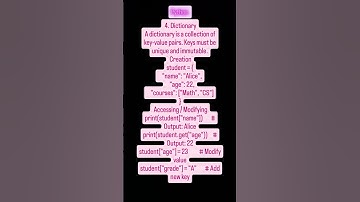 "Python Dictionaries 🐍 | Key-Value Pairs for Structured Data 🔑"