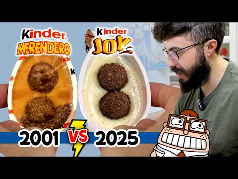 After 24 years I open the 1st intact Kinder JOY from 2001 and compare it with one from 2025