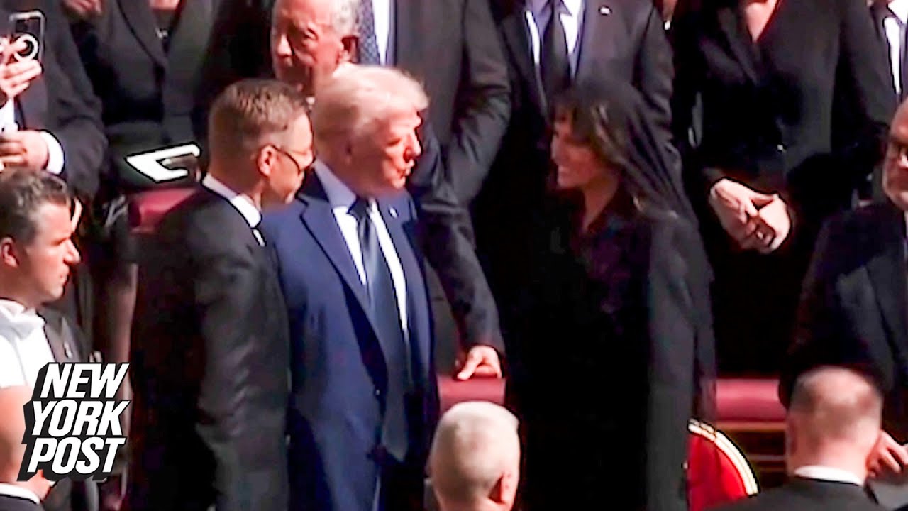 President Trump shared friendly interaction with Finland's president, Alexander Stubb during fune...