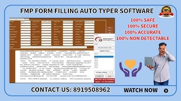 Financial Management Process Form Filling Auto Typer Software | FMP Auto Form Filler Software.