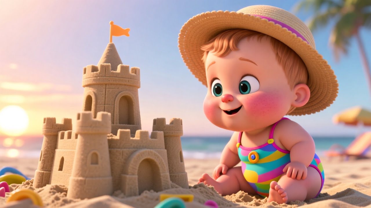 Baby’s Beach Fun Day 🏖️☀️ | Learn ABC & 123 for Toddlers | Kids Educational Video