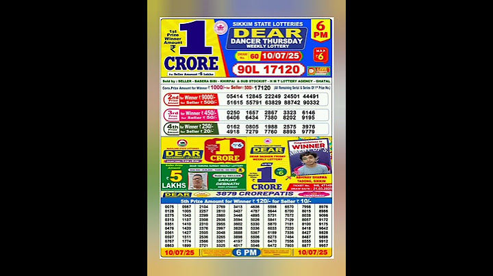 NAGALAND Lottery SAMBAD DEAREVENING 06 PM RESULT TODAY 10.07.2025 STATE DEAR LOTTERY