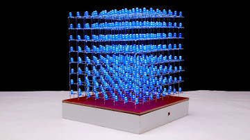 How to make a Big LED Cube at Home 8x8x8 LED Cube