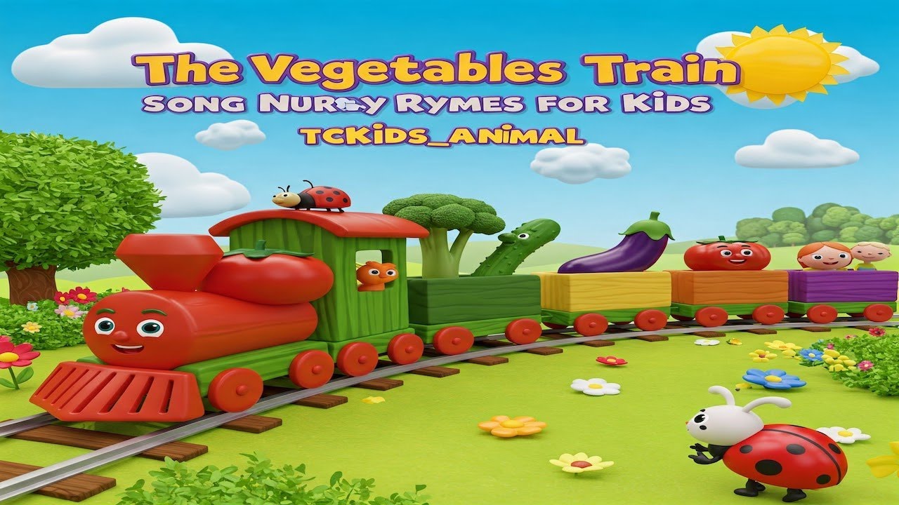 The Vegetable Train Song 🥦 Healthy Eating Rhymes for Kids | TCKIDS_ANIMAL