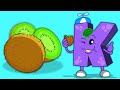 Monster K Loves Kiwi | Learn English Alphabet | ABC Monsters