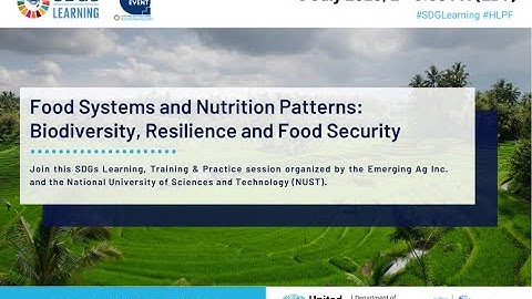 Food systems and nutrition patterns: Biodiversity, Resilience and Food Security