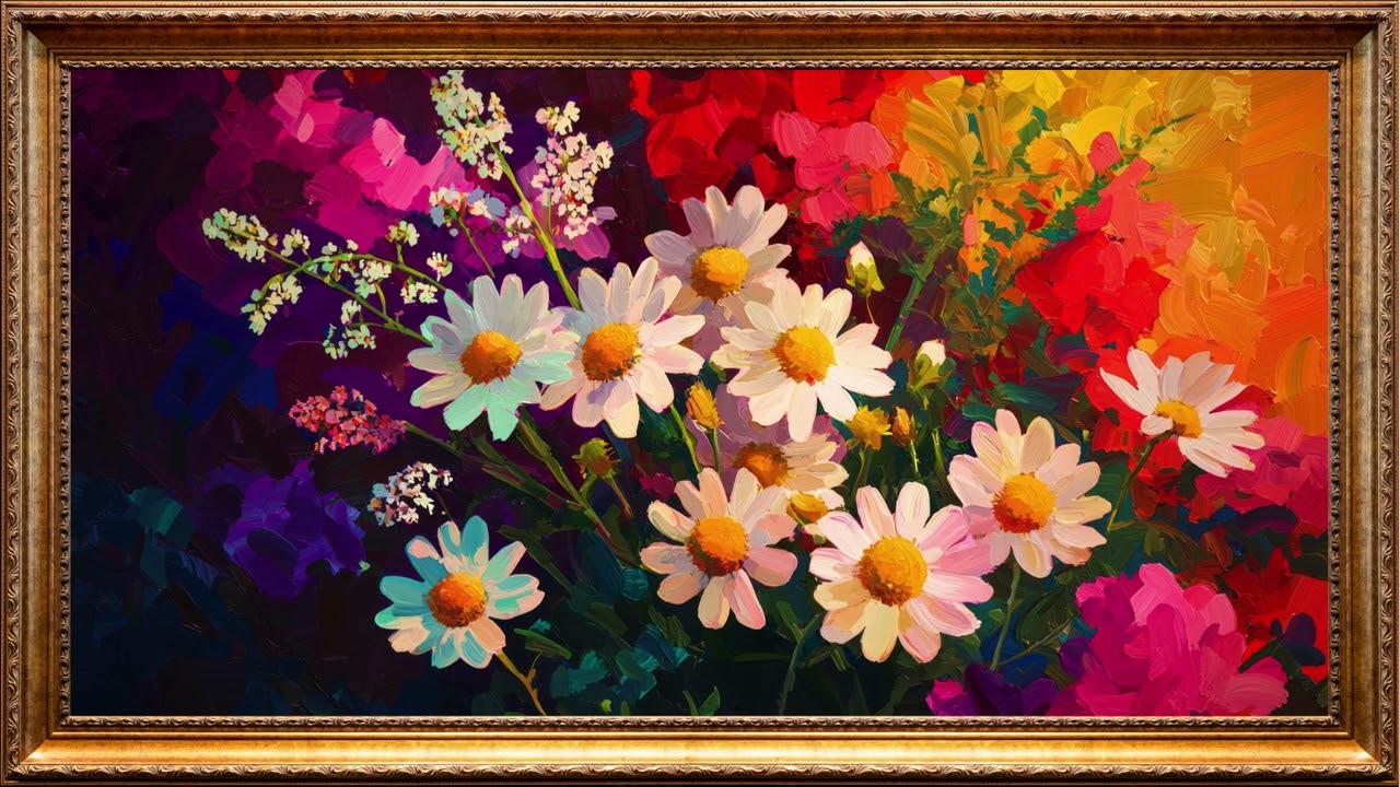 Luxury Art Vintage Oil Painting | Framed Art Aesthetics Screensaver for TV