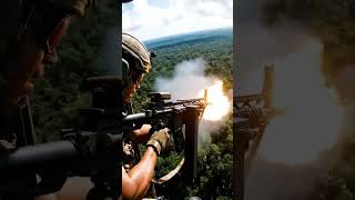 "Contact Right! Firing!" - Helicopter Door Gunner in Action 🔥 #shorts