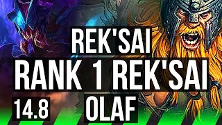 REK'SAI vs OLAF (JGL) | Rank 1 Rek'Sai, 66% winrate, 10/5/18 | EUW Challenger | 14.8