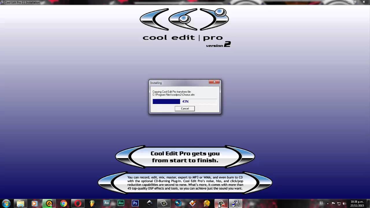 Como descargar e instalar cool edit 2.1 Full 2015 para windows xp,7,8 ...