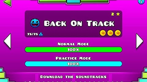 Geometry Dash - “Back on Track” 100% All Coins (reupload)