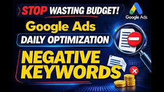 Negative Keywords in Google Ads (Complete Daily Optimization Guide) | Stop Wasting Budget!