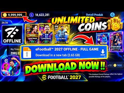 eFootball 2027 Unlimited Coins Offline 🔥 | Free Mod APK Download & Install eFootball 2027 Mod APK