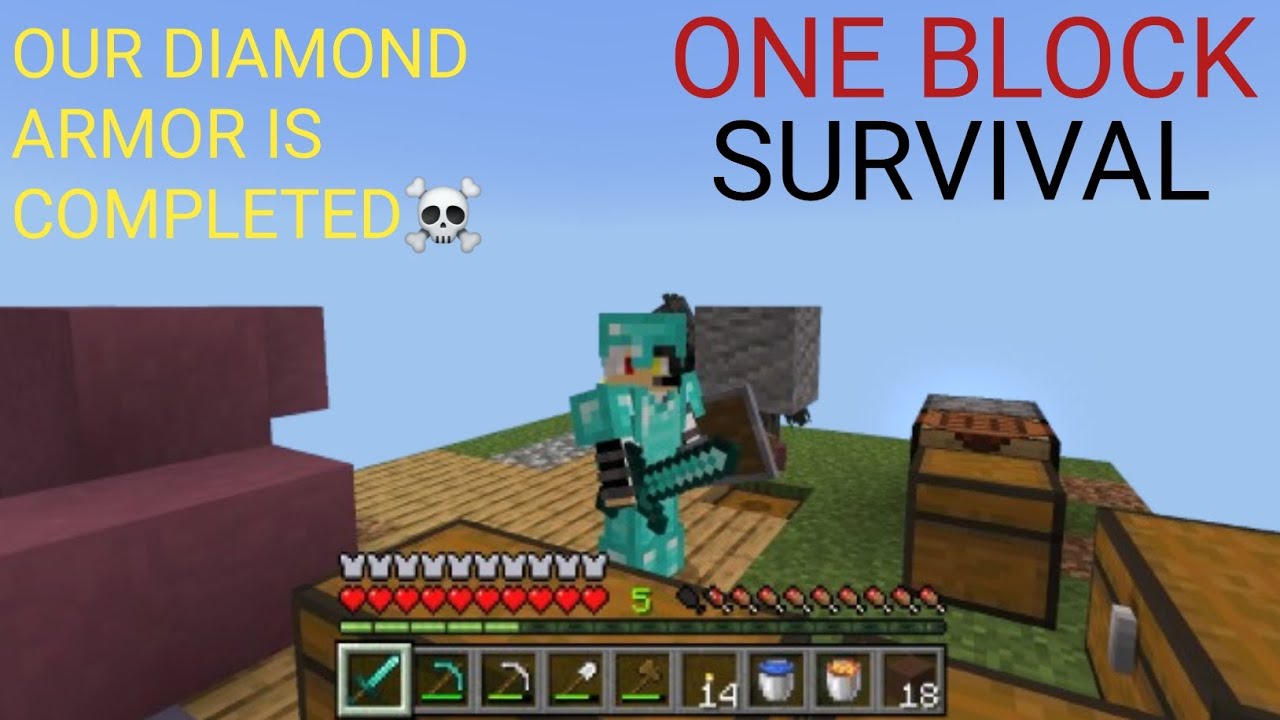 MY Diamond armour is completed💀🔥 [ IN One Block ] - YouTube