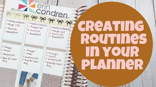 Erin Condren LifePlanner Set-Up | Creating Routines