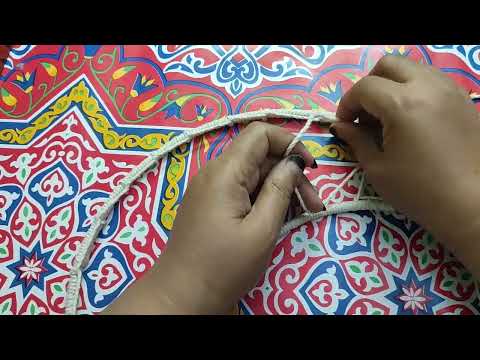 اسهل طريقه لعمل دريم كاتشر مكرمية مكرمية شكل الهلال 