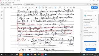 Brake specific Fuel consumption & Indicated specific fuel Consumption